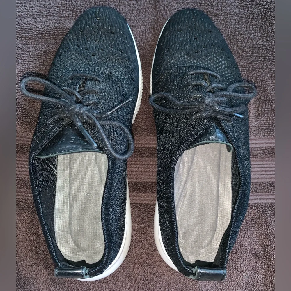 Coke Haan Women’s 2.Zerogrand Stitchlite Wingtip Oxford Sneaker Black - Size 6B - Picture 6 of 14